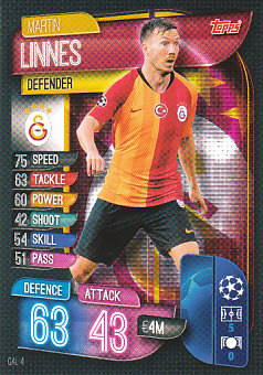 Martin Linnes Galatasaray AS 2019/20 Topps Match Attax CL #GAL4